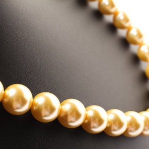 Golden Yellow South SeaShell Pearl 14mm Large High Luster Statement Necklace, Bridal, Gift for Her