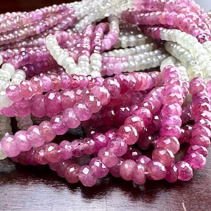 Natural Multi Sapphire 4-6mm Faceted Roundel Gemstone Jewelry making Beads in 7&quot;/14&quot; Strand, High Quality natural Umba sapphire beads .