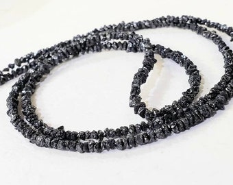 Natürliche Black Diamond Raw Uncut Nugget Perle, AAA Qualität 2- 3mm Diamond Raw Chips Perle für die Schmuckherstellung 3 ", 15 ", 15 ""