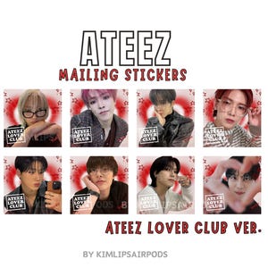 ATEEZ Mailing Stickers - Lover Club ver. l fan-made KPOP stickers for journaling, trades & decor