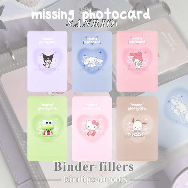 Kpop Binder Fillers S ver. 12 pack - Photocard placeholder non digital