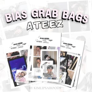 ATEEZ Kpop Bias Grab Bags l fan made with stickers & prints.