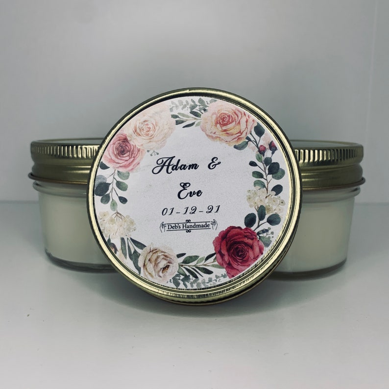 Wedding Candle Favors| Floral Wedding Favors Bridal Shower Gift Gift Idea Soy Candle Favors Party Favor