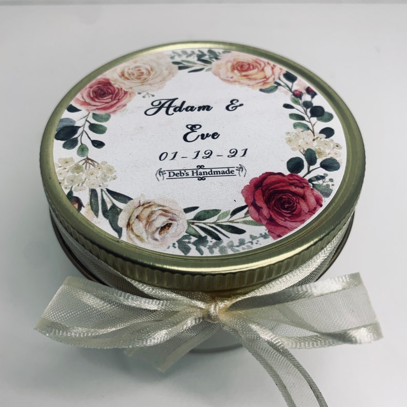Wedding Candle Favors| Floral Wedding Favors Bridal Shower Gift Gift Idea Soy Candle Favors Party Favor