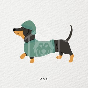 Teckel png, Noel png, chien png, Autocollant png, Sublimation, Tasse png, Tendance png, T-shirt png, DTF, PNG, Transparent, Pyjama, Christma