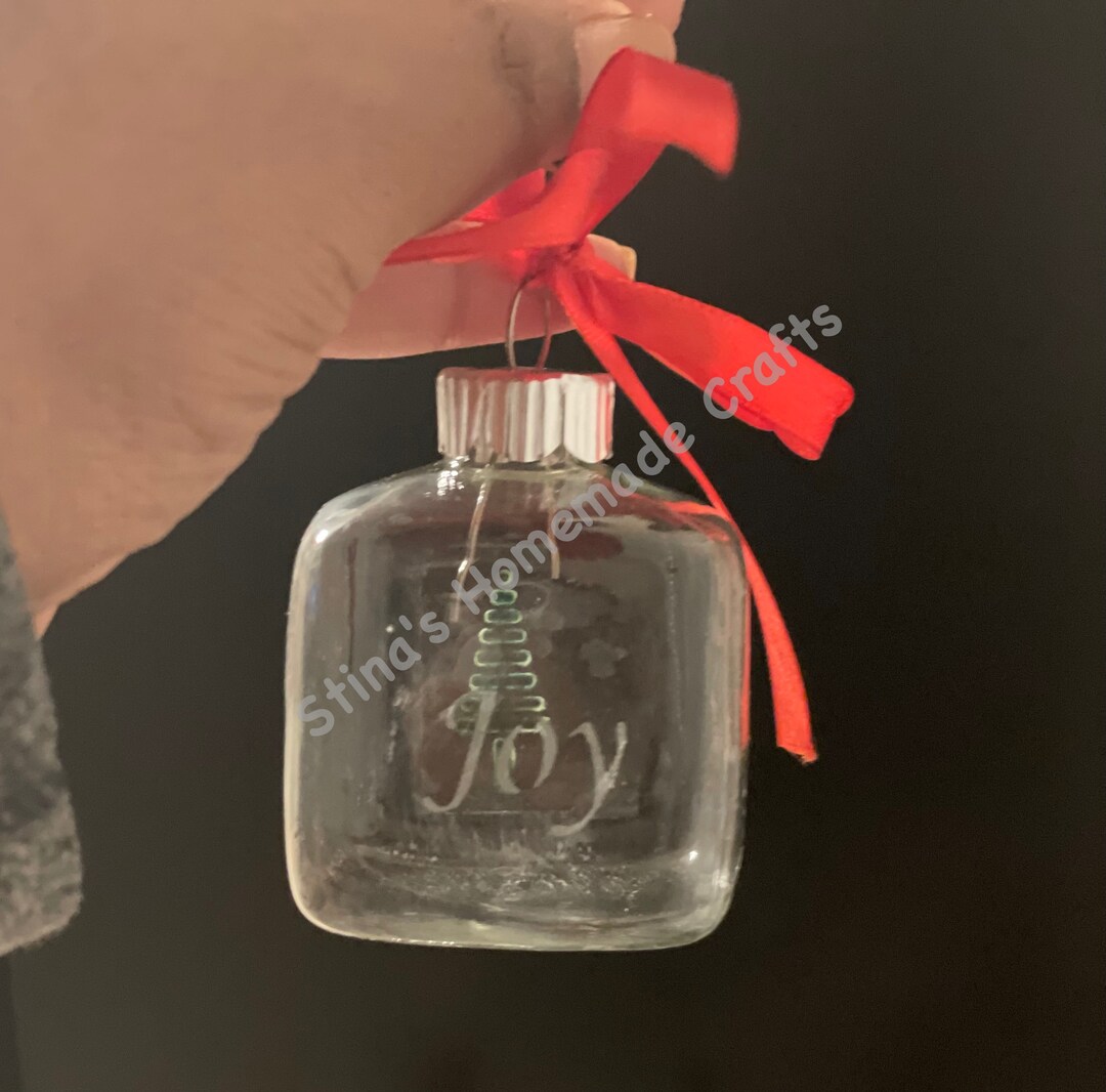Glass Cube Ornaments With Etching Etsy