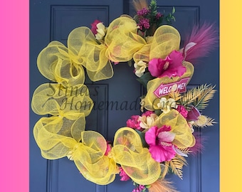 Pink Lemonade Grapevine Wreath