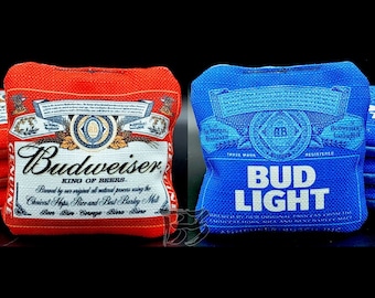 1950-1952 Vintage Budweiser Beer Can Cornhole Board Wraps FREE SQUEEGEE #2206 