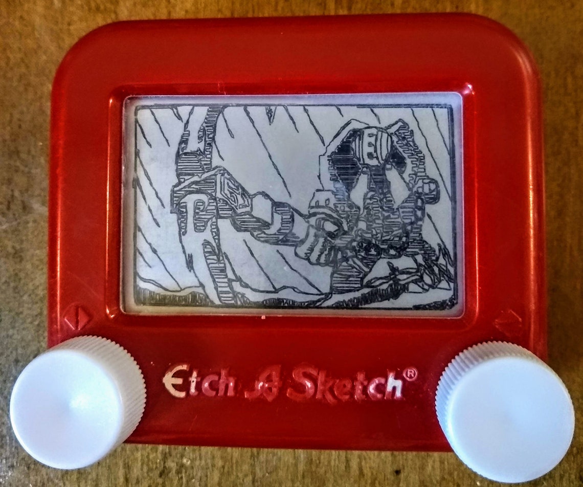 Pocket Etch a Sketch art commissions Etsy