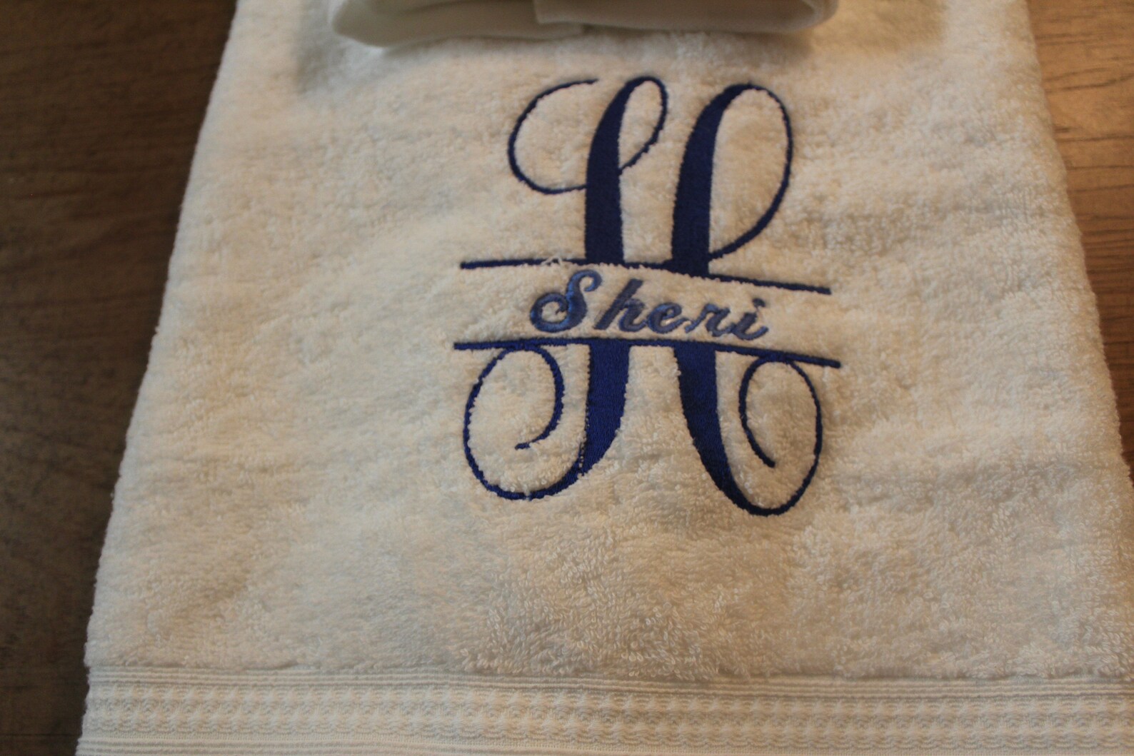Embroidered Towels. Organic Cotton. Monogrammed Towels. Split Etsy