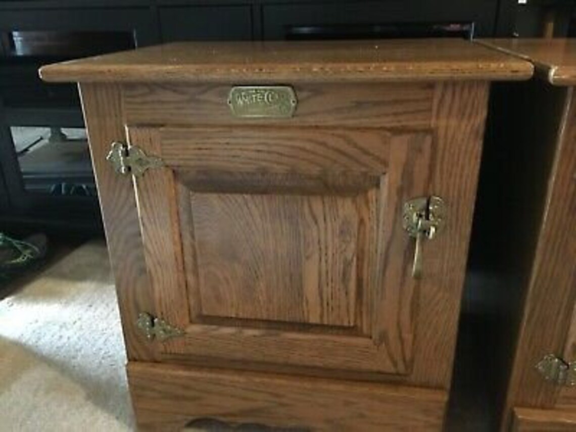 White Clad Ice Chest Style End tables PairNO Shipping Must Etsy