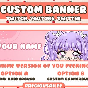 Bannière animée personnalisée pour Twitch, Twitter ou Youtube [ PEEKING VERSION ]