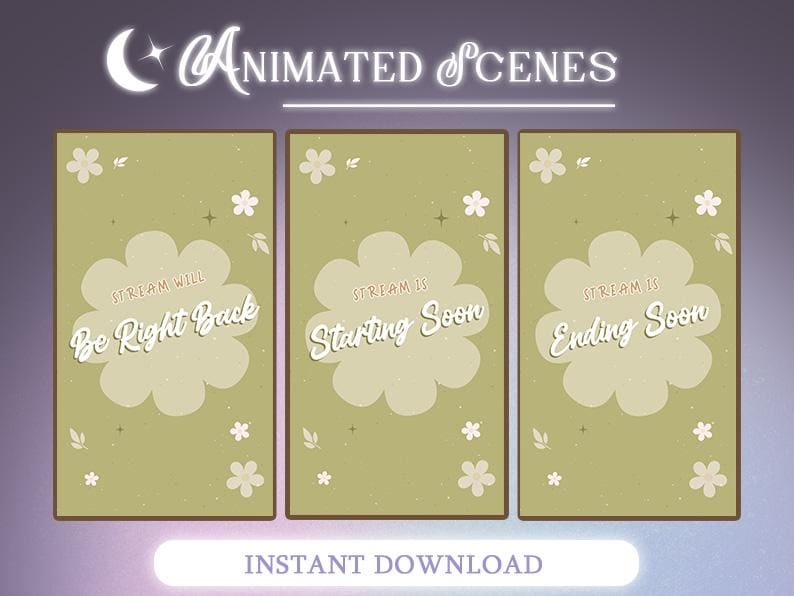 cottagecore, green, flowers and plants, starting soon, ending soon, webcam, alerts, panels, twitch, graphics, package, animated, kawaii, vtuber, graphics for stream, overlays for stream, twitch overlay, streamer overlay, cute theme, aesthetic, streamer assets, twitch alerts, webcam overlay, clouds, stream offline, animated scenes, personalized gifts, twitch panels, twitch alerts, banner, vtuber commission, twitch aesthetic, cozy twitch theme, chatbox, social label, tiktok overlay, vertical.