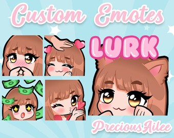 Emotes de emojis personalizados | Twitch Discord | YCH | NÃO É IA | Comissão Chibi | Anime animado