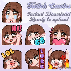 Chibi Girl Twitch Emotes