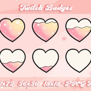 Twitch Cute Heart Badges