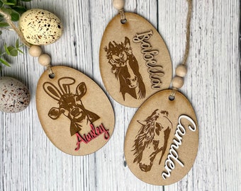 Livestock Easter Basket Tags, Livestock Tags, Personalized Easter Basket Tag, Easter Basket Tag, Horse Tag, Custom Easter Basket Tag, Rodeo