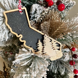 California State Ornament, California ornament, California ornament, wooden ornament, state ornament, California, Christmas Ornament, Family