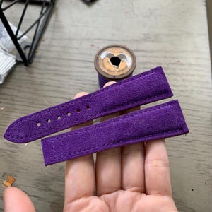 カスタムパープルスエードウォッチストラップ 15 mm 16 mm 17 mm 18 mm 19 mm 20 mm 21 mm 22 mm 23 mm 24 mm 25 mm 26 mm