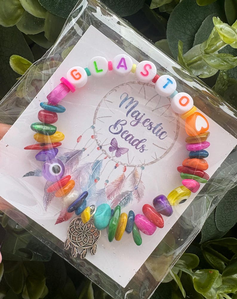 Handmade Agate Crystal Glastonbury Bracelet: Festival Jewellery image 1