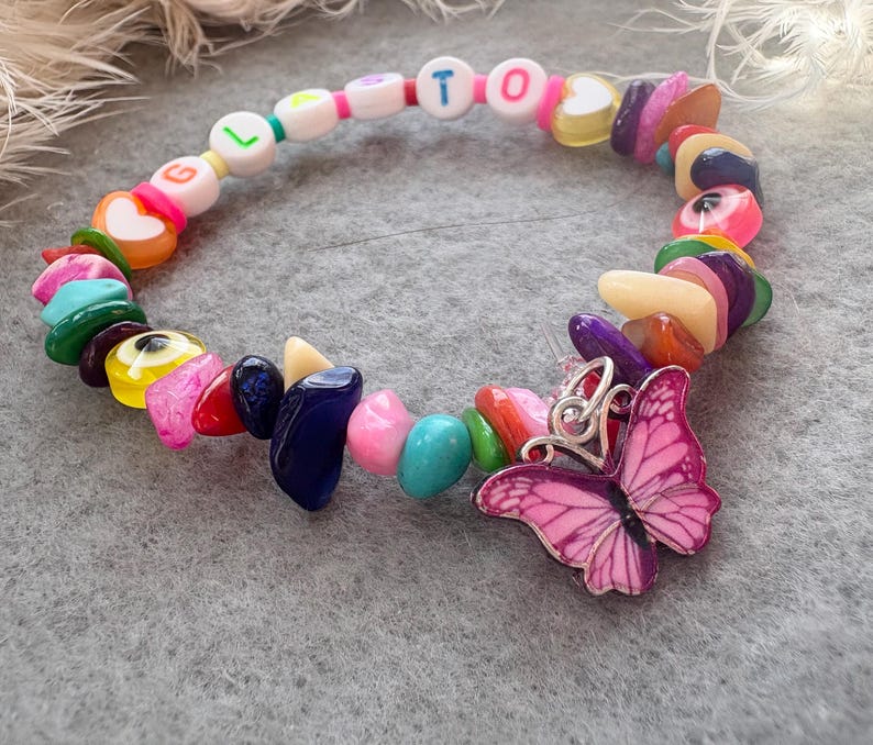 Handmade Agate Crystal Glastonbury Bracelet: Festival Jewellery image 5
