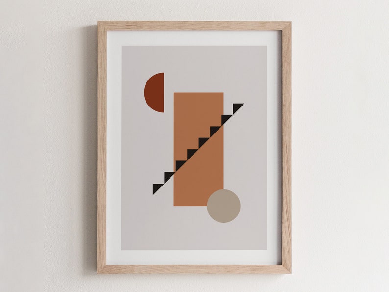 Abstract Modern Geometric Home Decor Printable Geometric Wall Art
