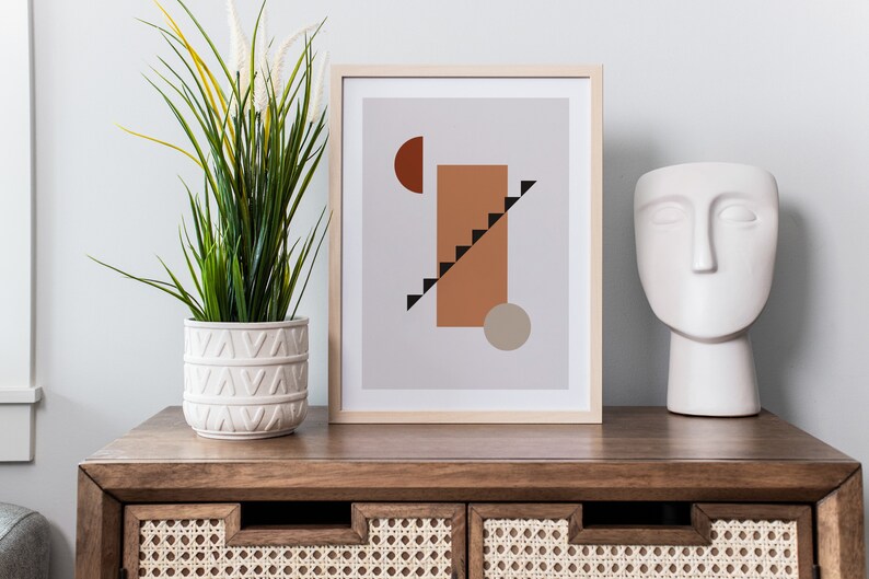 Abstract Modern Geometric Home Decor Printable Geometric Wall Art