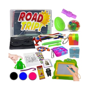 Kids Travel Tray for Toddler Car Seat Road Trip Essentials Activities  (Dinosaur)