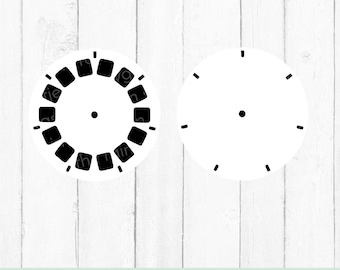ViewMaster Reel SVG: Archivo de recorte de álbum de recortes retro (descarga digital)