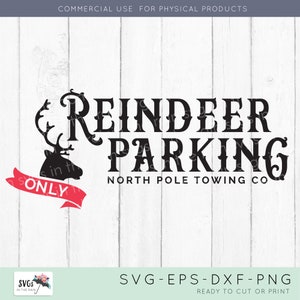 Rendierparking SVG - Rendierparkeerbord - Rendierparkeerfile - Rendierbord - Kerstbord Cricut - SleeParkeerbord