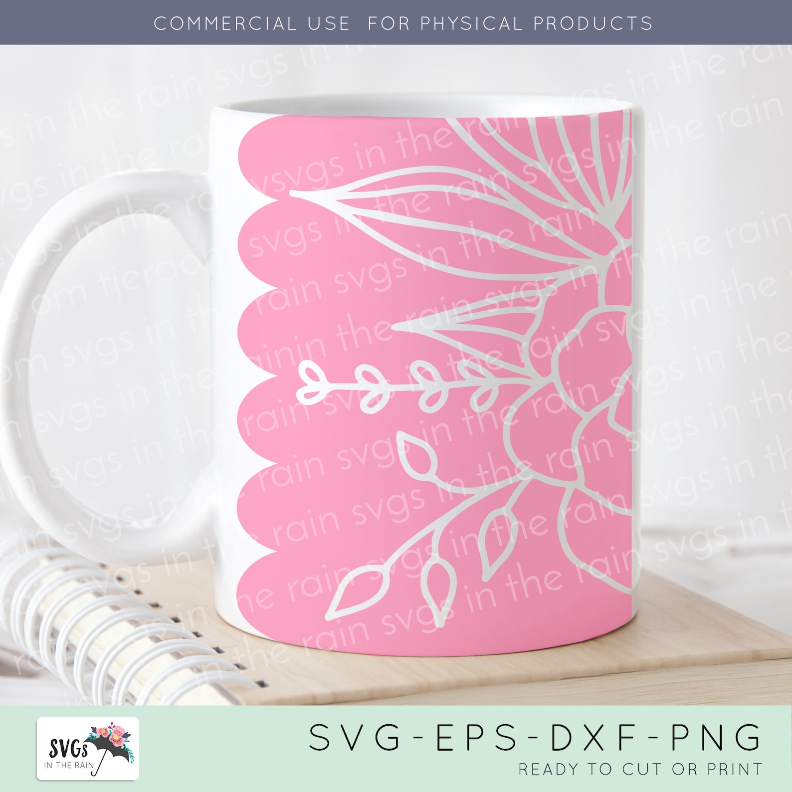 Download Cricut Mug Press SVG Design for Cricut Mug Press Floral | Etsy