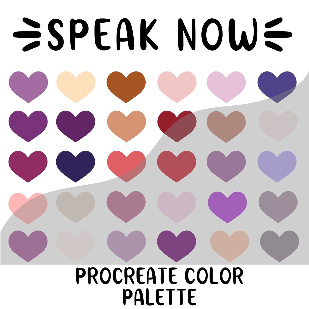 Procreate Color Palette Speak Now Album Cover Colors Procreate Colors