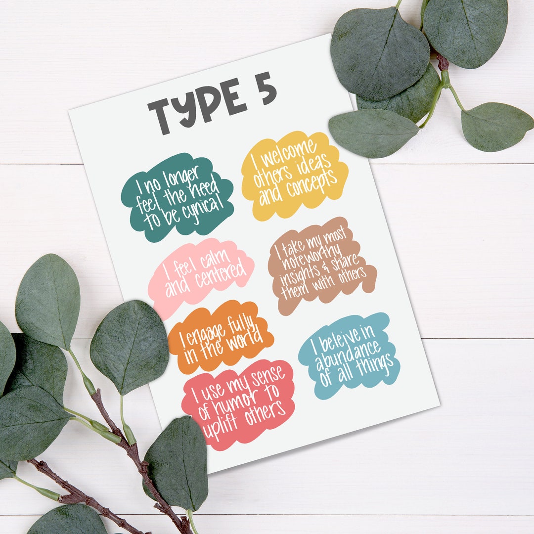 Enneagram Type 5 Stickers Enneagram Affirmation - Etsy