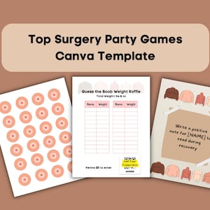 Top Surgery Party Games PDF Canva Template Instant Download