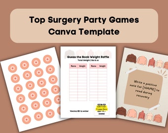 Top Surgery Party Games PDF Canva Template Instant Download