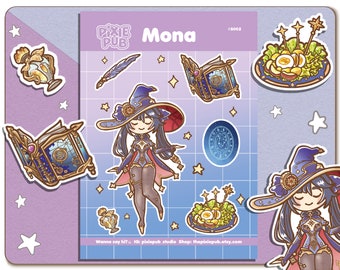 Genshin Impact Mona Mini Stickersheet