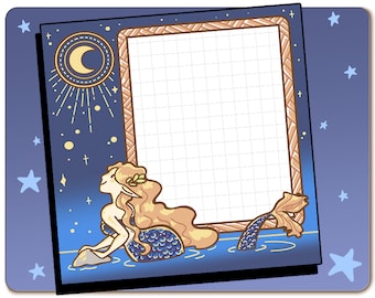 Celestial Mermaid Note Pad /To Do List