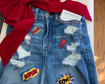 funky denim skirts