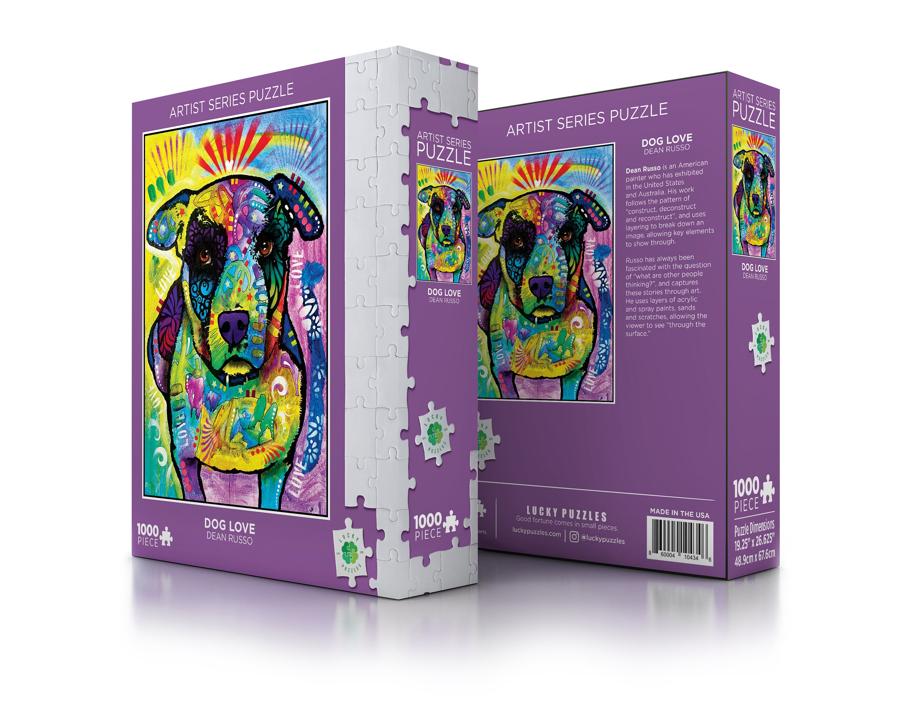 Dog Love by Dean Russo: Lucky Puzzles 1000 Piece Jigsaw Puzzle - Etsy
