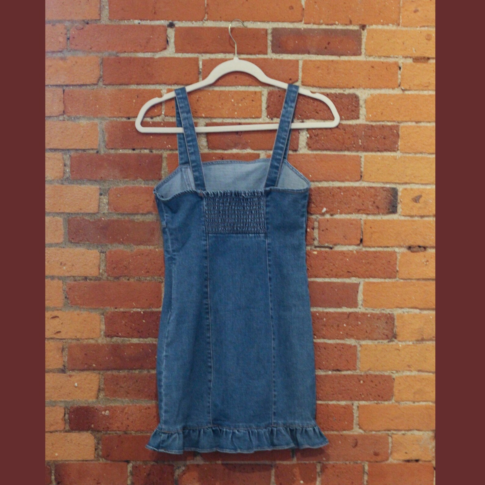 Monarch Butterfly Denim Dress women's Small Etsy