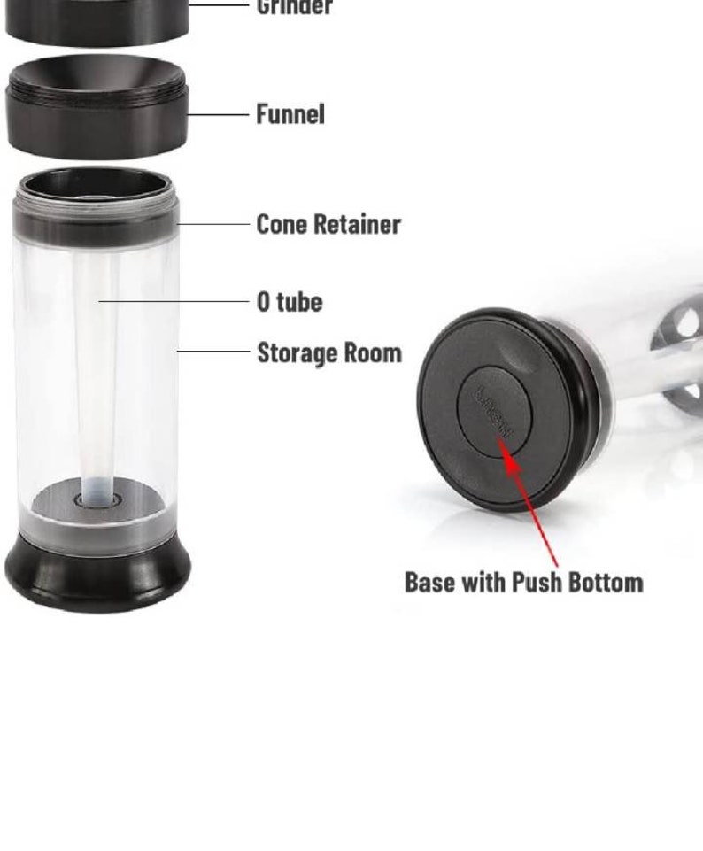 2''x 6.3'' Portable Herb Grinder Cone Loader Etsy