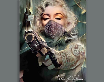 Marilyn Monroe sweatshirt sweater sweat shirt gangster guns tattoos urban design Marilyn Monroe sweatshirt sweater sweat shirt gangster guns tattoos urban design
