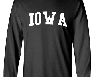 Unisex Cotton Long Sleeved T-Shirt united states usa patriot IOWA