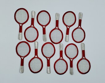 2 Snoopy Tennis Racket Embroidered Sew On Patches