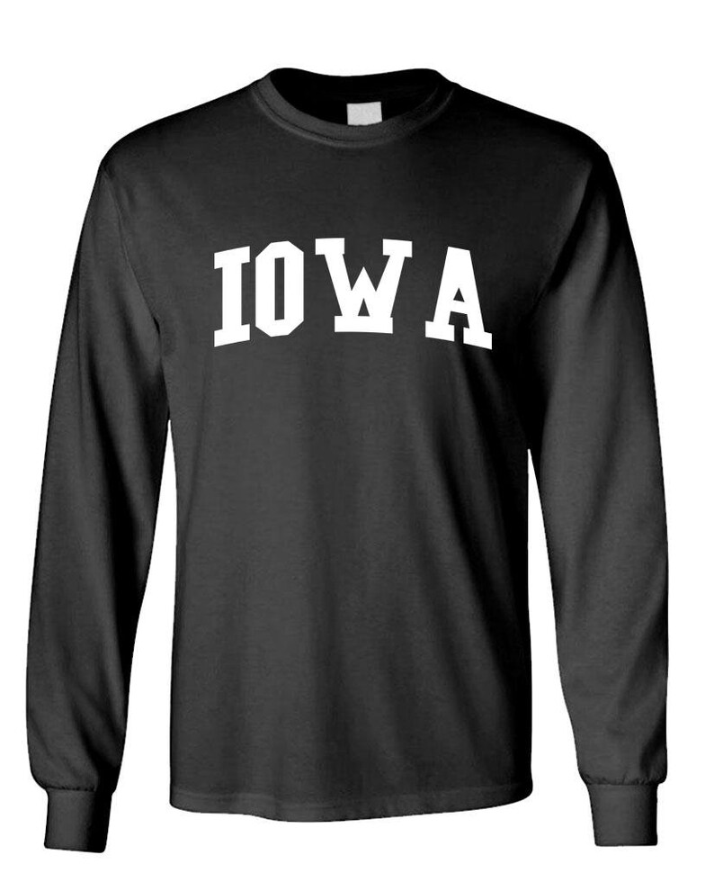 Unisex Cotton Long Sleeved T-Shirt united states usa patriot IOWA