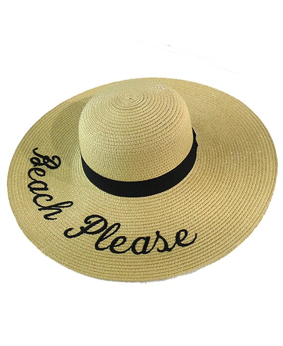 Beach Please Floppy Fun Sun Hat | Etsy