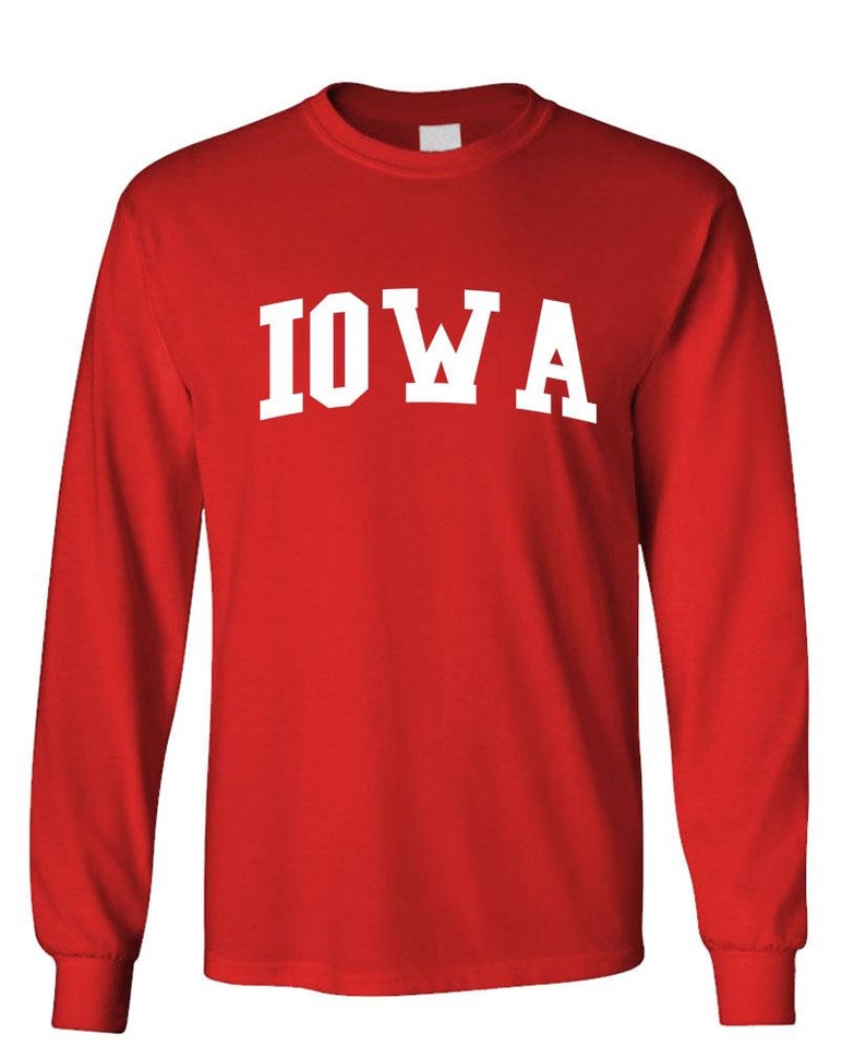 Unisex Cotton Long Sleeved T-Shirt united states usa patriot IOWA