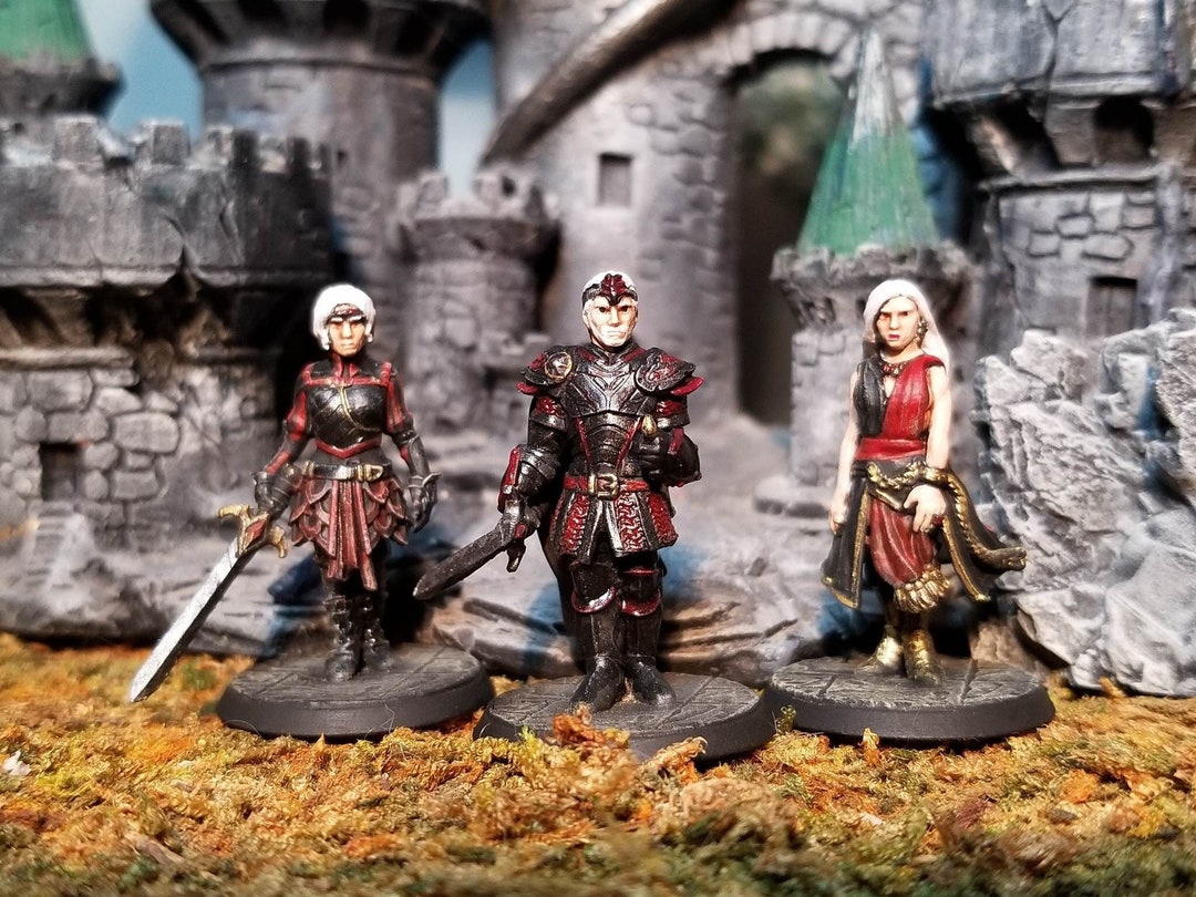 Aegon I and His Sister Wives Hand Painted Tabletop Figure Set - Etsy