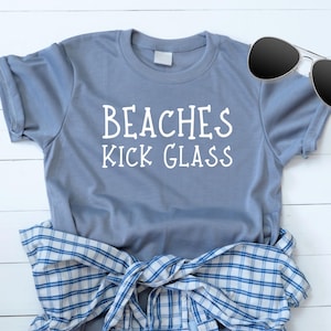 Pacific Blue Beaches Kick Glass Unisex Beach Glass / Sea Glass T-shirt