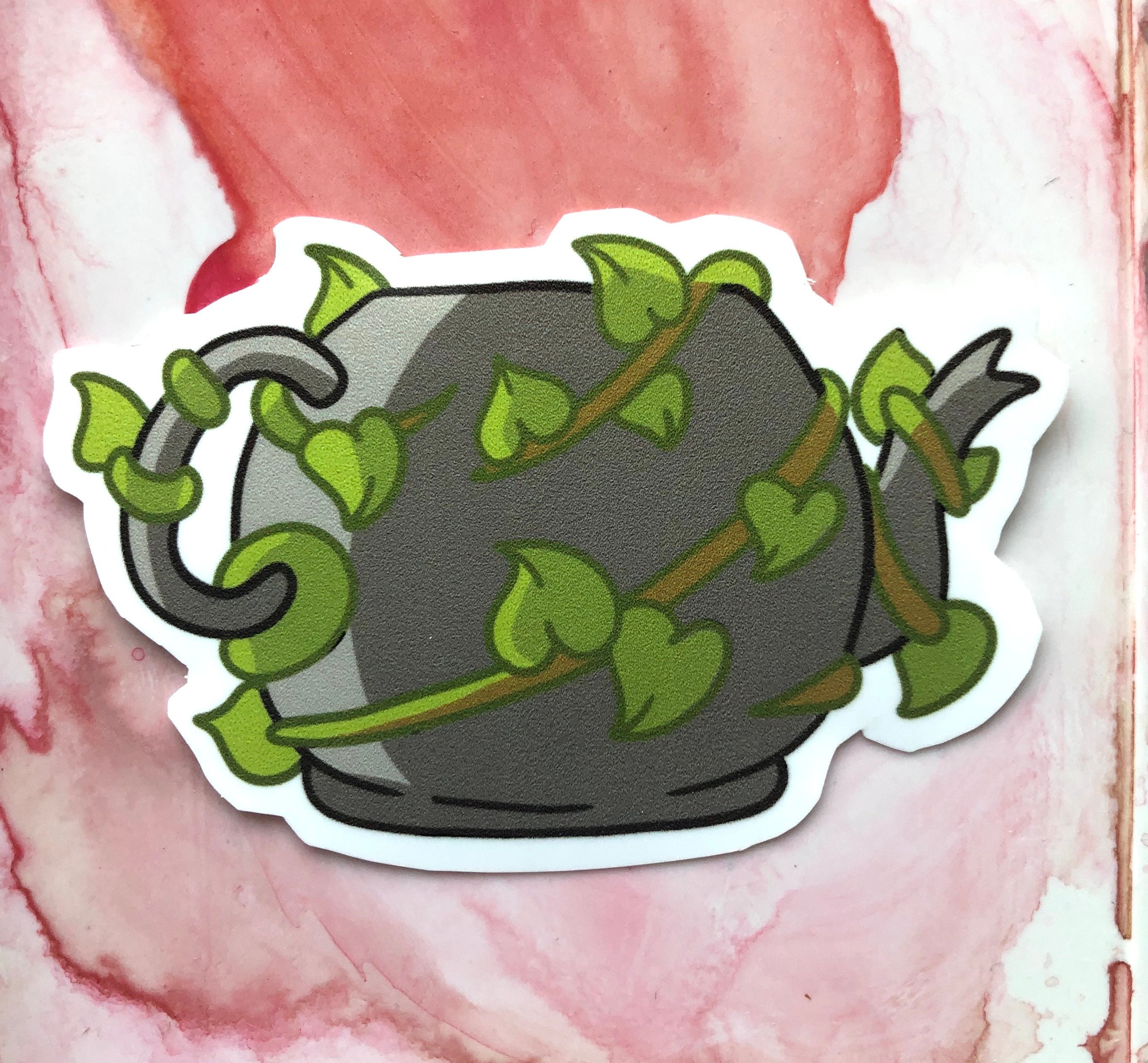 Cartoon Tea Kettle Sticker Etsy